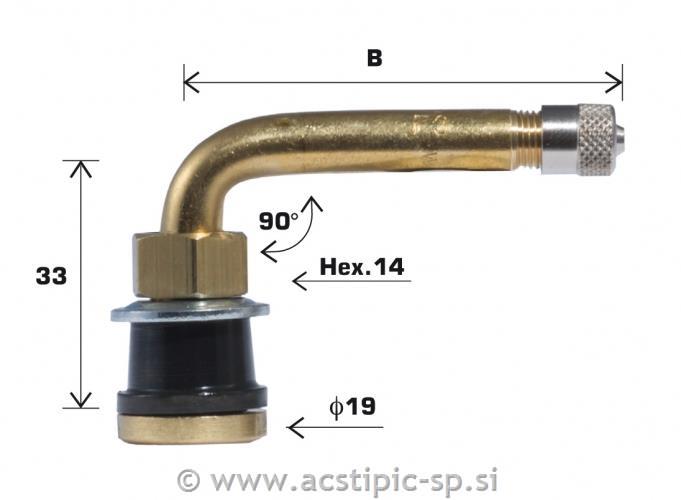 Ventil WONDER Tovorn Kovinski 9(15,9 mm)